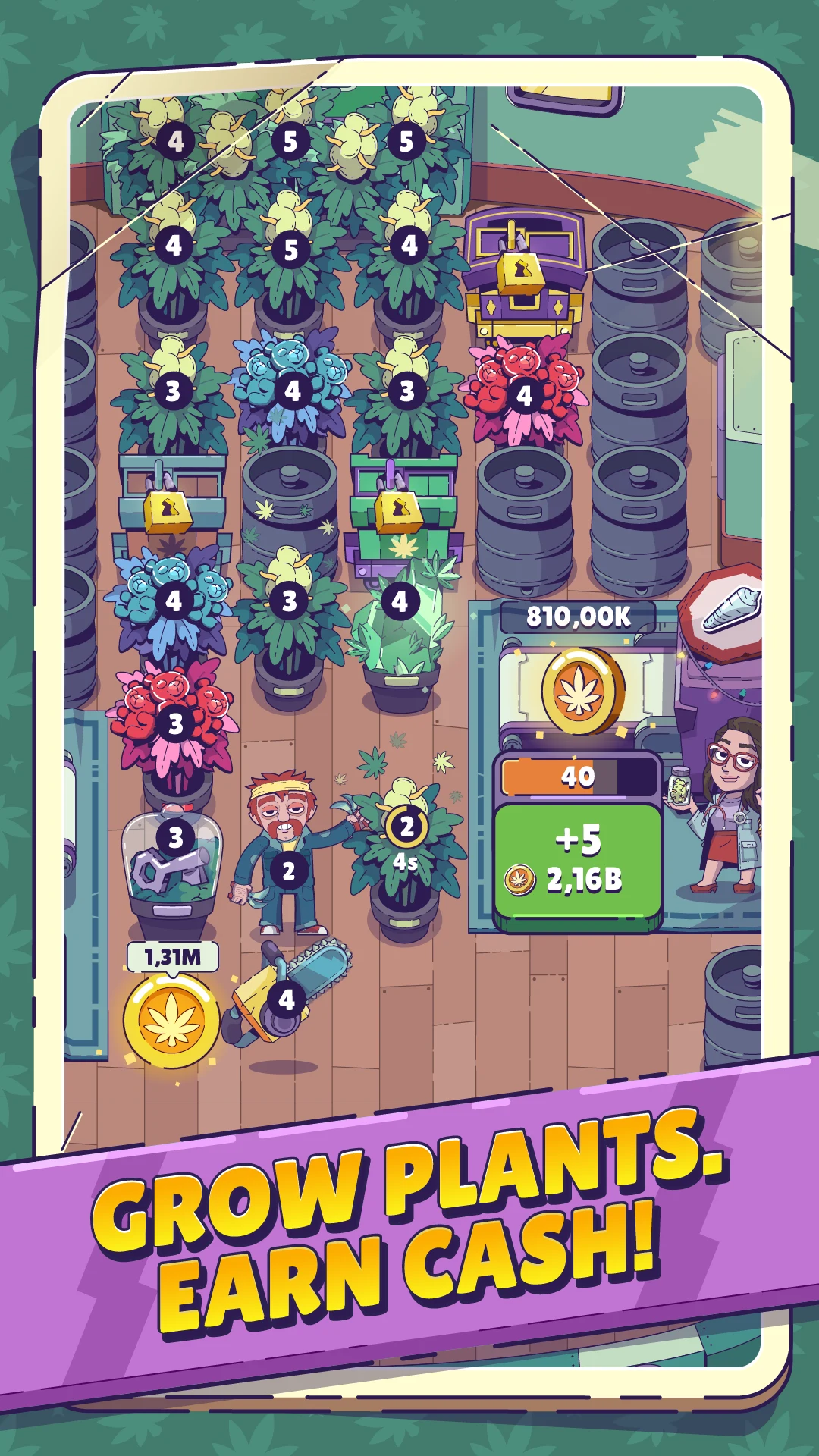 Weed Train : Idle Grow Tycoon screenshot